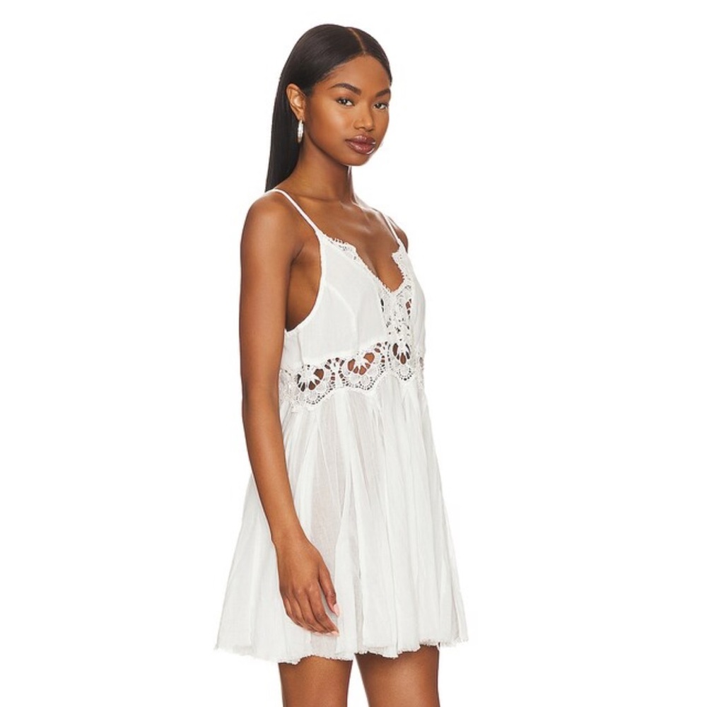 NWT Free People Ilektra Lace Inset Cotton Chemise XS